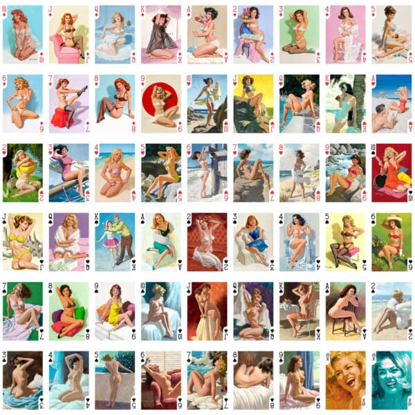 1950s Classic Vintage Arthur Sarnoff Pin-Up Art Playing Cards - Image 5