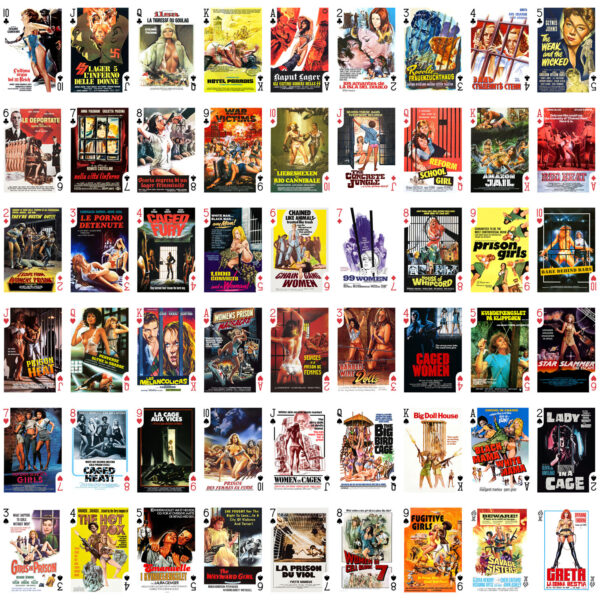 Women in Prison Exploitation B Movie 1990s Poster Art Playing Cards - Image 2