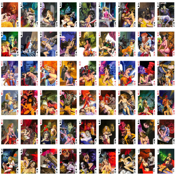 Vintage Pulp Sexy Scared Horror Pin-Up art Playing Cards Alexander Biffignandi - Image 5