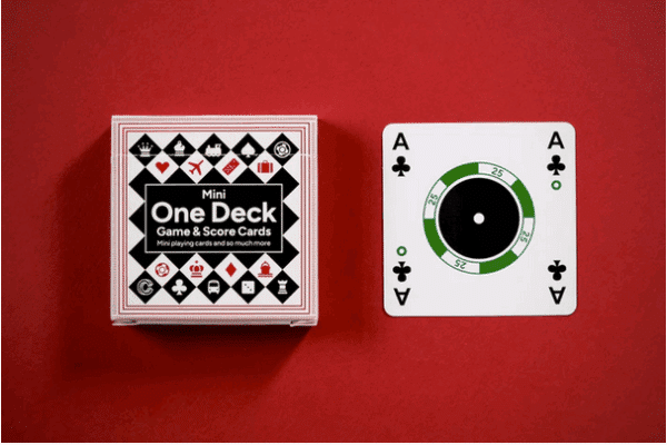 MINI ONE DECK GAME AND SCORE CARDS- Black Backs by Cartesian Cards