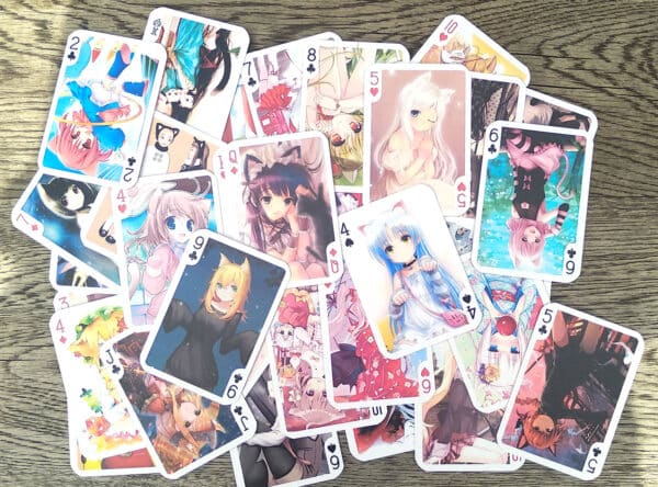 Koshizu Kawaii Neko Catgirl Anime Manga Fan Art Pin-Up Playing Cards - Image 3