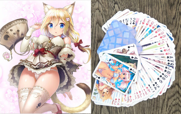 Neko Persia Catgirl Anime Manga Swimsuit Lingerie Fan Art Pin-Up Playing Cards