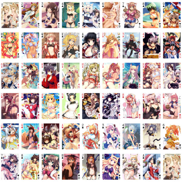 Neko Persia Catgirl Anime Manga Swimsuit Lingerie Fan Art Pin-Up Playing Cards - Image 4
