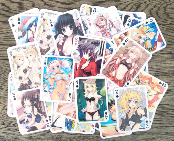 Neko Persia Catgirl Anime Manga Swimsuit Lingerie Fan Art Pin-Up Playing Cards - Image 3