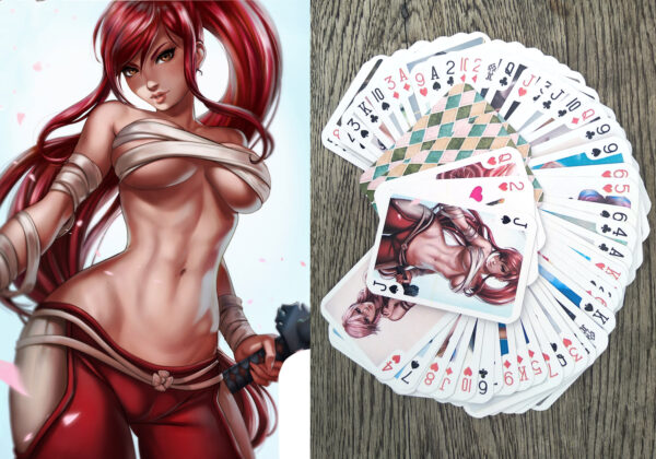 Marvel DC She-Hulk, Harley Quinn, Cat Woman, Erza Scarlet Pin-Up Playing Cards