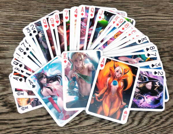 Ahri D.va Anime Pin-Up Sakimichan Playing cards Overwatch League of Legends - Image 2