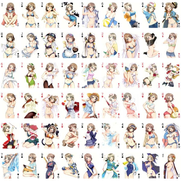 Love Live! Sunshine! Watanabe You Anime Cosplay Pin-Up Playing Cards by Sankuro - Image 7