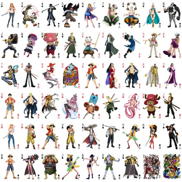 One Piece - Straw Hat Pirates Anime Manga Playing Cards Luffy Zoro Nami Robin - Image 3