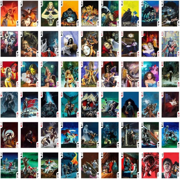 Dime Mystery Magazine Horror Art Playing Cards - Rafael DeSoto Pulp Pin-Up - Image 2