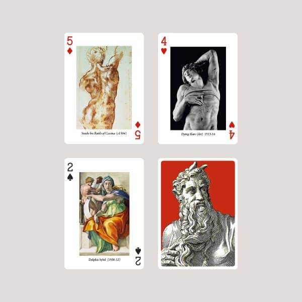 Michelangelo (Sistine Chapel, Renaissance) Playing Cards by Piatnik - Image 3
