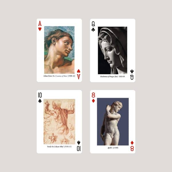 Michelangelo (Sistine Chapel, Renaissance) Playing Cards by Piatnik - Image 2