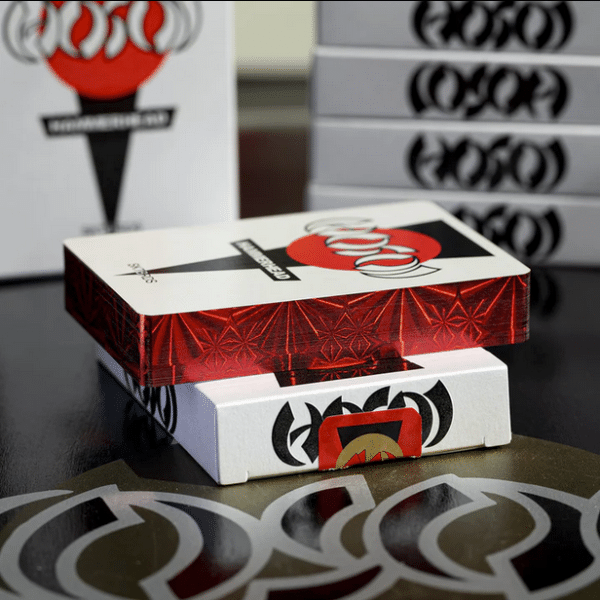 Hosoi Hammerhead 40 Years Limited Foil Gilded-Red Playing cards by Fulton