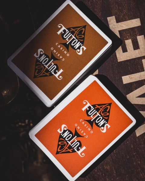Ace Fulton's Casino Vintage Orange Playing Cards | X-Decks Playing