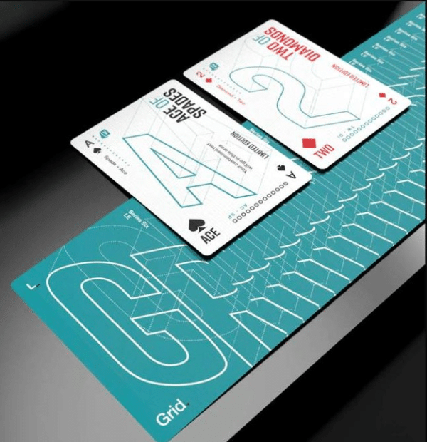 Grid Series Six- Typographic LE Playing Cards by Luke Wadey - Image 2