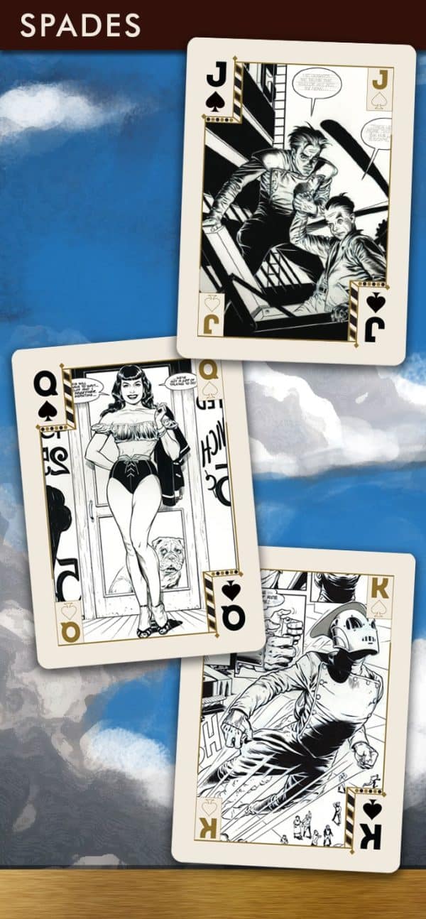 Dave Stevens' Rocketeer Playing Cards- Blue by Paul Roman Martinez - Image 3