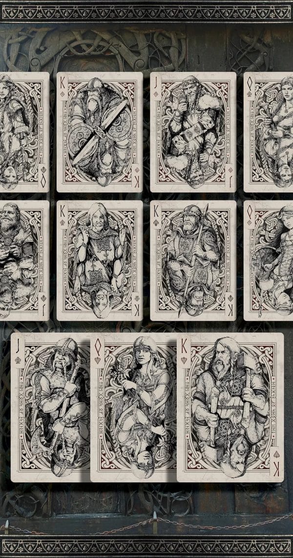 Thor Playing Cards – silver gilt-edged by Nicolai Aaroe - Image 6