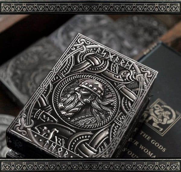 Thor Playing Cards – silver gilt-edged by Nicolai Aaroe