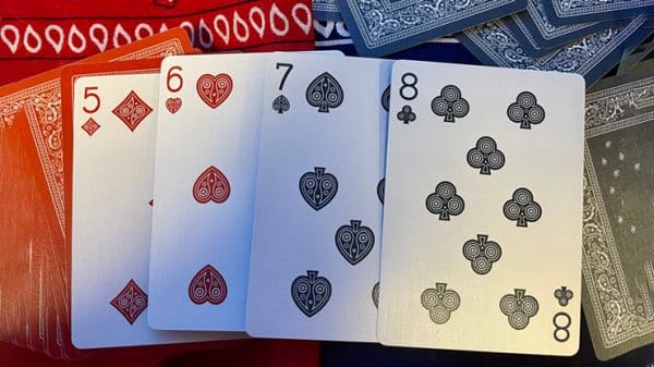 Gilded Bicycle Bandana (Blue) Playing Cards by US Playing Cards - Image 6