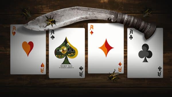 Secret Tale Ragnar MINI White Bee Playing Cards by Dutch Card House - Image 2