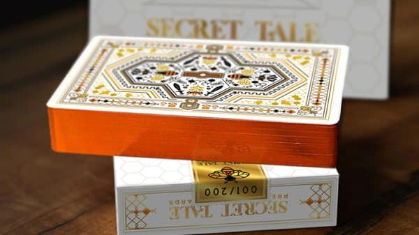Secret Tale Ragnar MINI White Bee Playing Cards by Dutch Card House