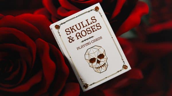 Skulls & Roses Gilded Playing Cards by Bruce Di Quinzio