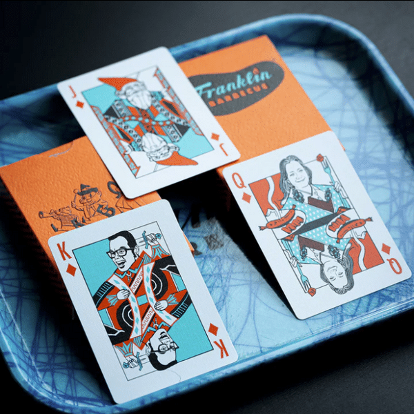 Franklin BBQ Classic Orange Playing Cards by Fulton - Image 8