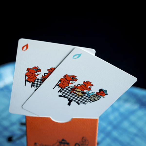 Franklin BBQ Classic Orange Playing Cards by Fulton - Image 7