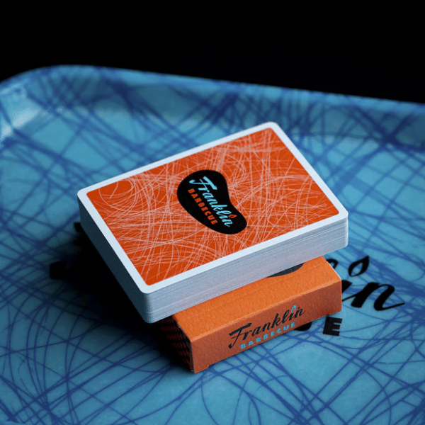 Franklin BBQ Classic Orange Playing Cards by Fulton - Image 2