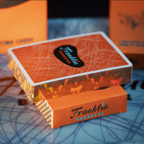 Franklin BBQ Classic Orange Limited Ed Gilded- Orange Playing Cards by Fulton