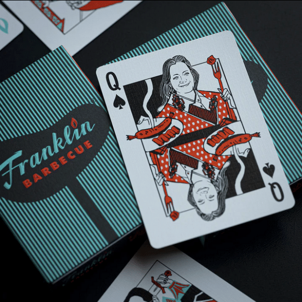 Franklin BBQ Retro Black Gilded Limited Edition-Gold Playing Cards by Fulton - Image 8