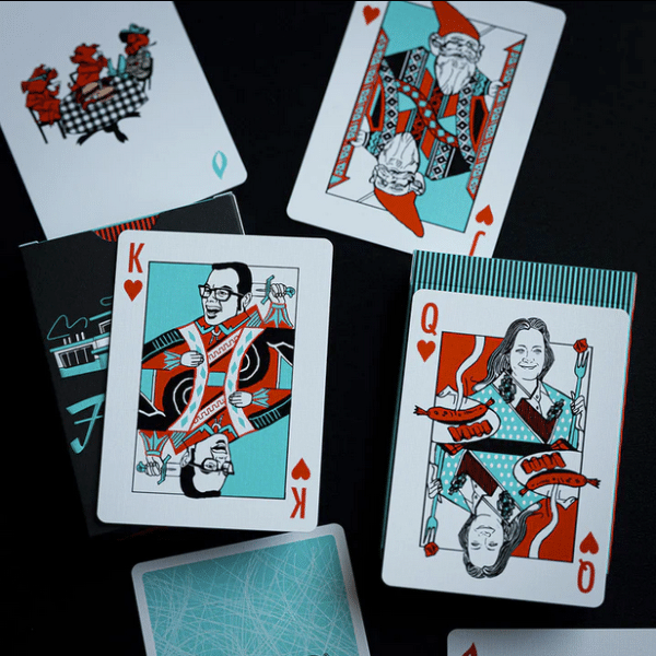 Franklin BBQ Retro Black Gilded Limited Edition-Gold Playing Cards by Fulton - Image 3