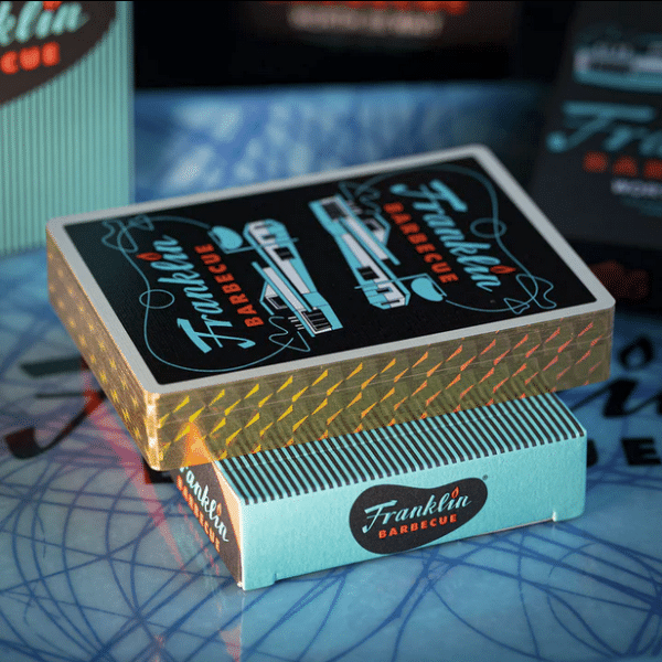 Franklin BBQ Retro Black Gilded Limited Edition-Gold Playing Cards by Fulton