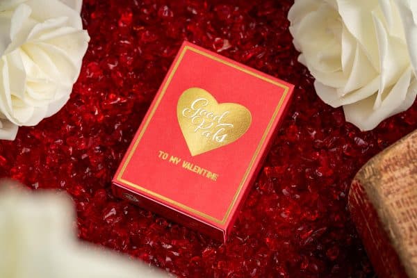 Good Pals Valentine's Red and Gold Playing Cards by Good Pals