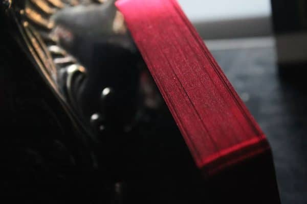 Iron Hollow-Scarlet Red Gilt Edged Playing Cards by Nicolai Aaroe - Image 4