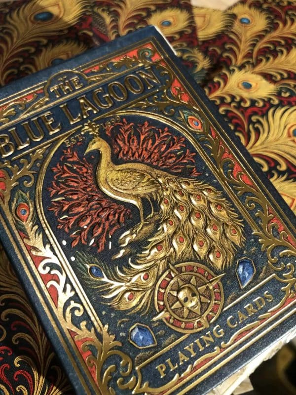 Thalassic- Blue Lagoon Playing Cards Blue Gilt Edged by Marianne Larsen