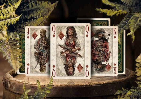 Thalassic- Green Galleon Playing Cards Green Gilt Edged by Marianne Larsen - Image 12