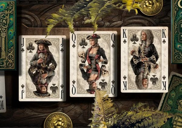 Thalassic- Green Galleon Playing Cards Green Gilt Edged by Marianne Larsen - Image 11