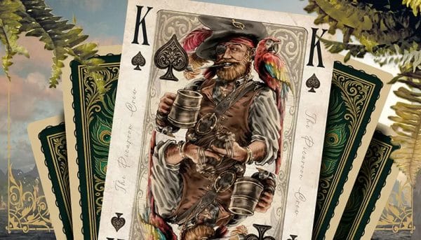 Thalassic- Green Galleon Playing Cards Green Gilt Edged by Marianne Larsen - Image 9