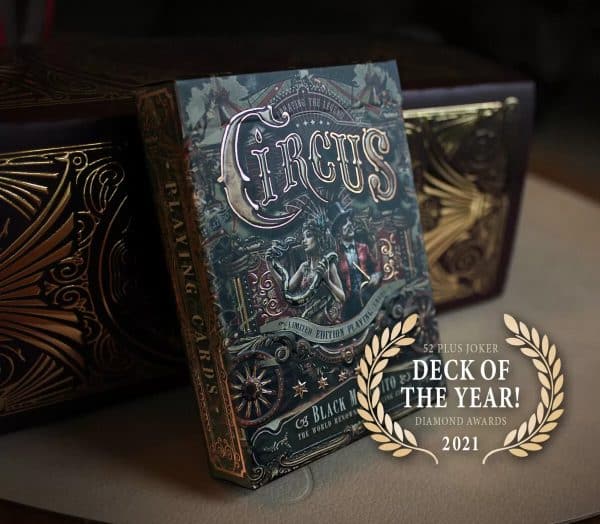 Circus Black Mosquito Playing Cards by Marianne Larsen