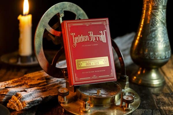 Golden Arrow | Burgundy Gilded Edt Playing Cards by Kings Wild Project Inc