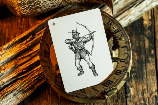 Golden Arrow | Burgundy Gilded Edt Playing Cards by Kings Wild Project Inc - Image 5