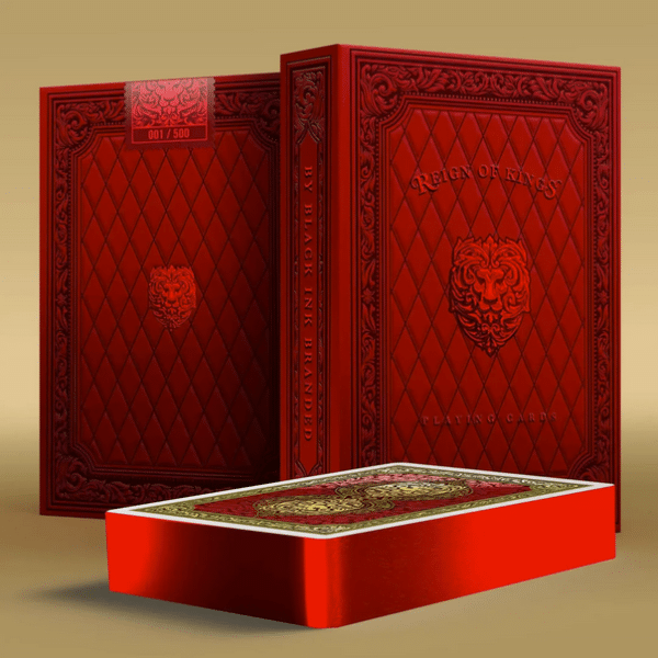 Reign of Kings Crimson Gilded Edition Playing Cards by Jody Eklund - Image 3