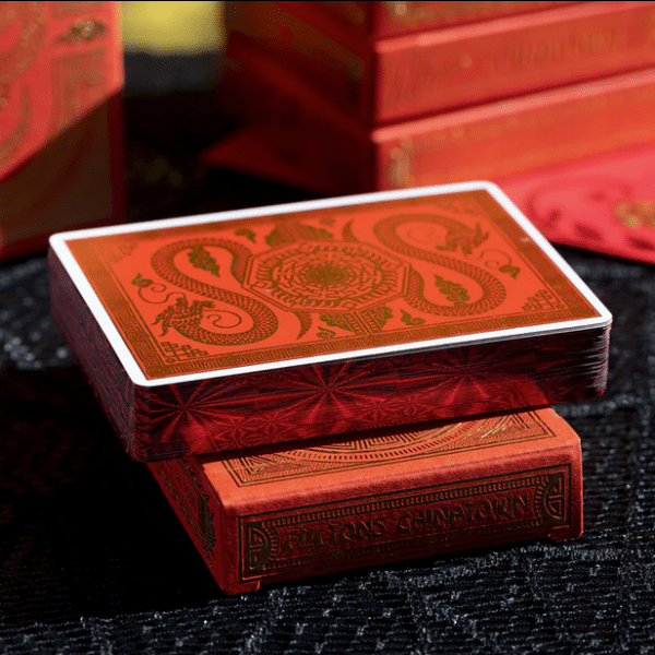 Fultons Chinatown V2 Limited Gilded Edition- Red Playing Cards by Fulton