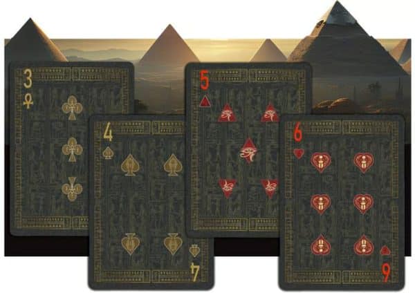 Egypt Mythology Playing Cards-Black Edition Nile by F.C. Designs - Image 4
