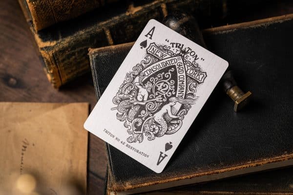 Triton 42 Club Playing Cards –Antique Restoration (rosewood red) by A Haines - Image 12