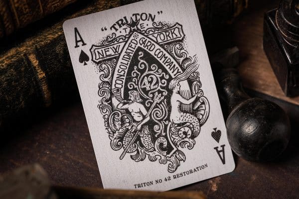 Triton 42 Club Playing Cards –Antique Restoration (rosewood red) by A Haines - Image 6