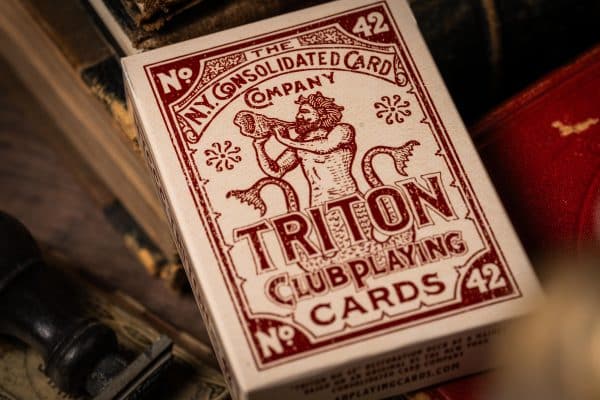 Triton 42 Club Playing Cards –Antique Restoration (rosewood red) by A Haines - Image 2