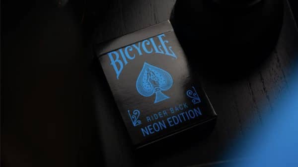 Bicycle Cool Blue Neon Rider Back Playing Cardsby USPCC