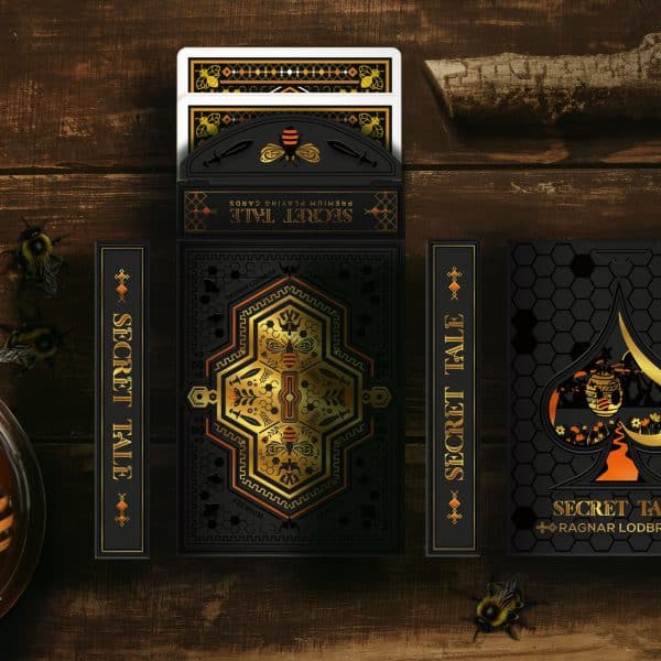 Secret Tale Ragnar - Black Bee deck - GILDED Playing Cards by Dutch Card House - Image 2