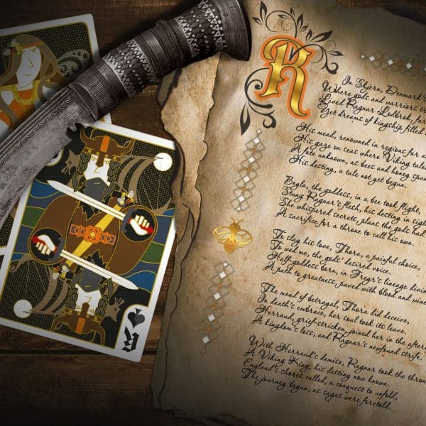 Secret Tale Ragnar - White Bee deck - GILDED Playing Cards by Dutch Card House - Image 4